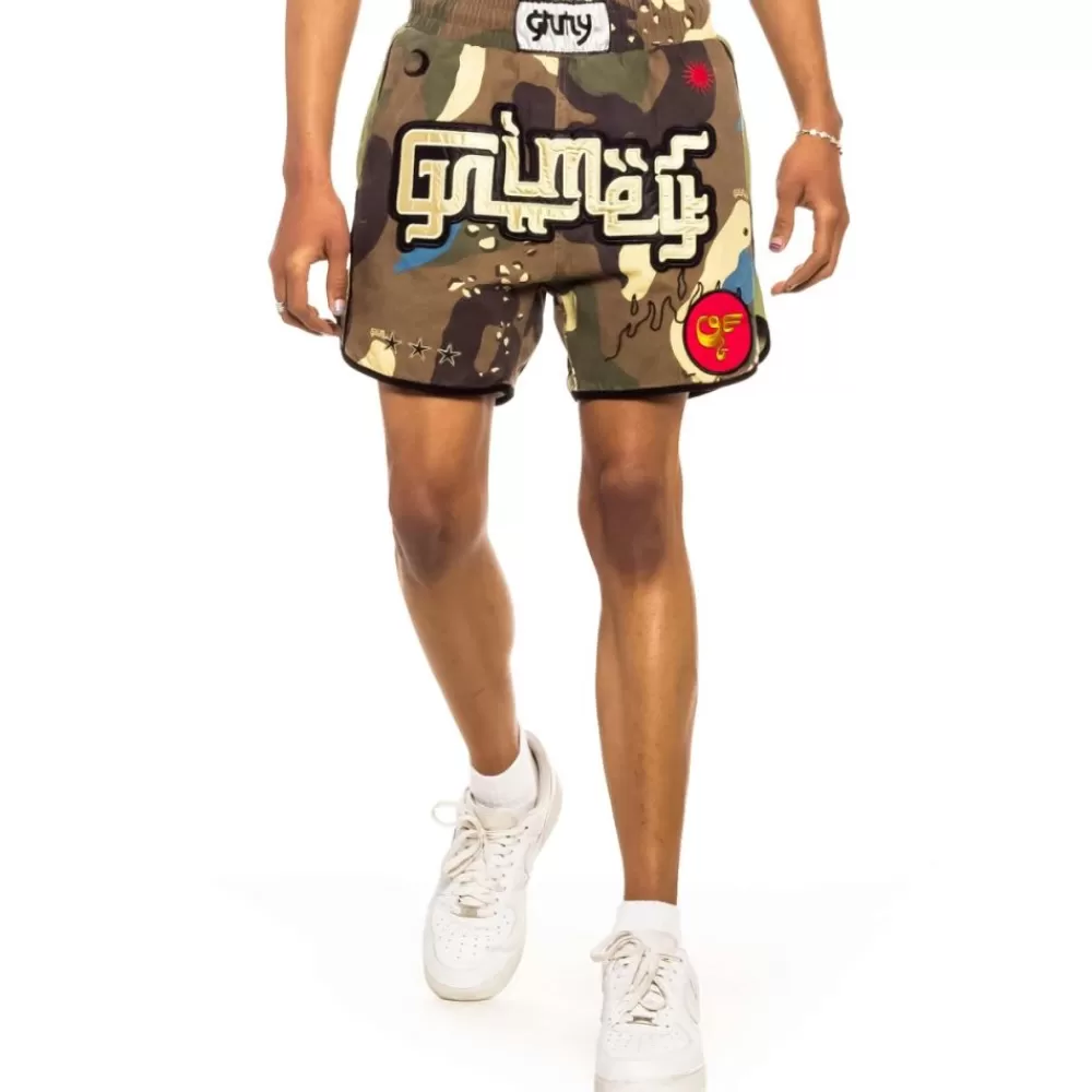 Grimey Bermuda "Glorified" Boxing Shorts - Camo | Spring 22 Clearance