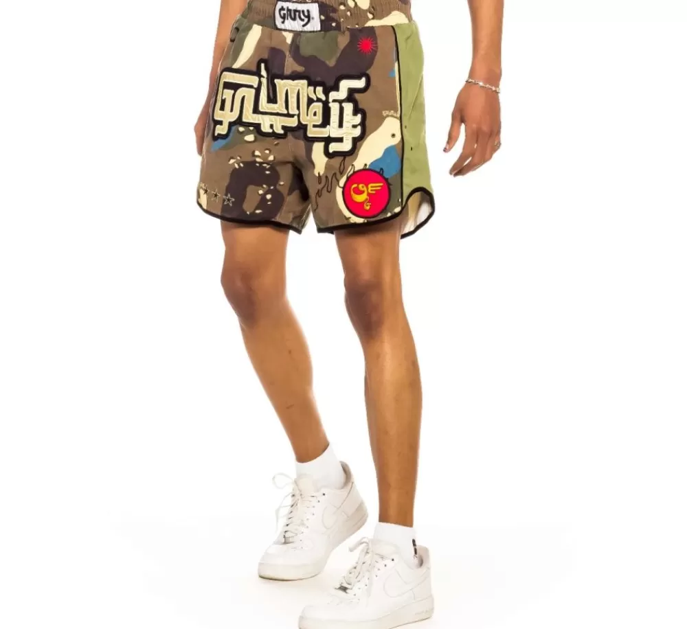 Grimey Bermuda "Glorified" Boxing Shorts - Camo | Spring 22 Clearance