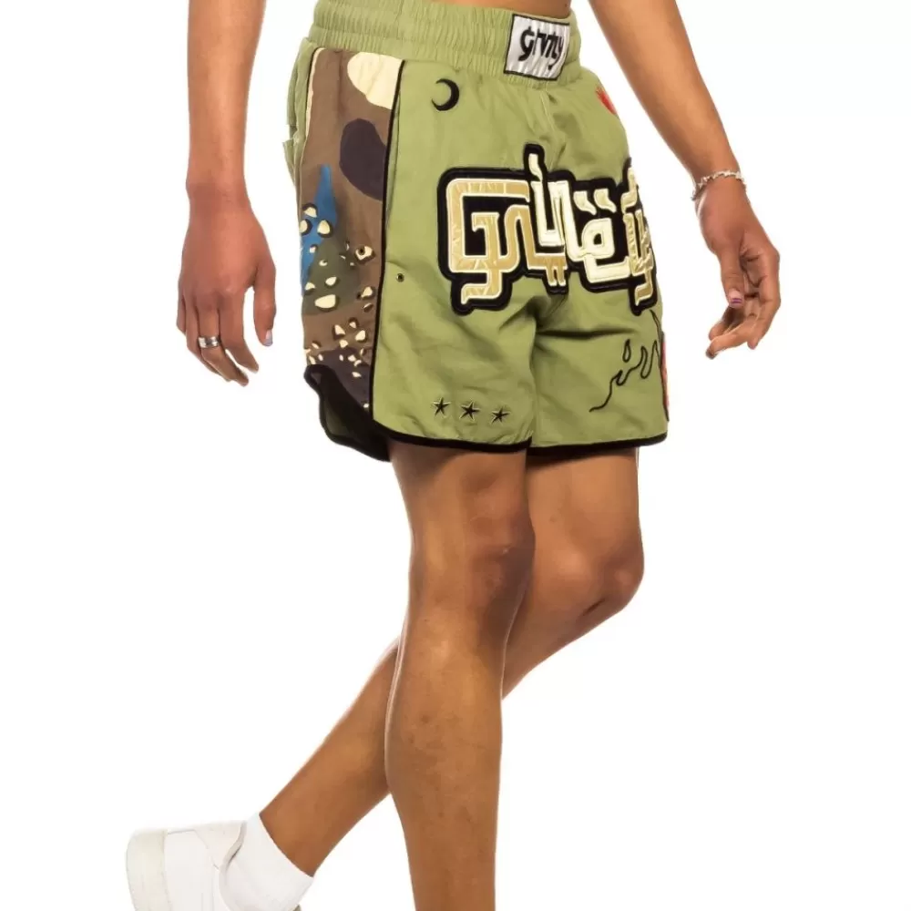 Grimey Bermuda "Glorified" Boxing Shorts - Green | Spring 22 Cheap