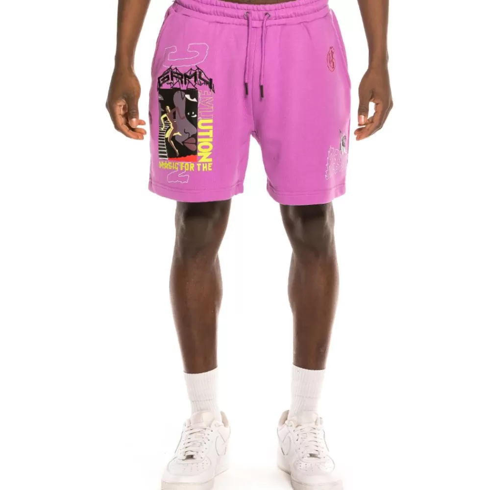 Grimey Bermuda "Liveution" - Purple | Spring 21 Cheap