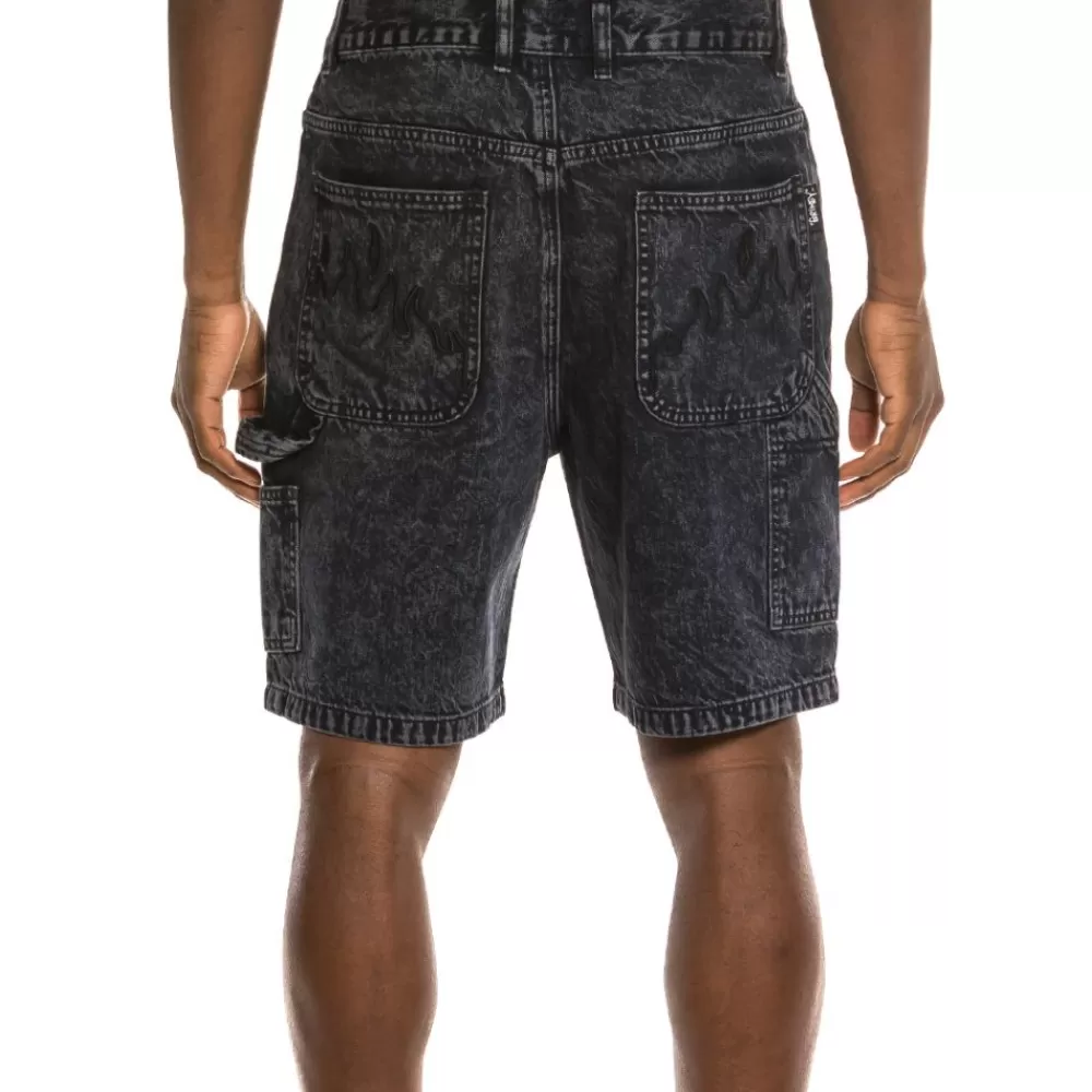 Grimey Bermuda "Liveution" Denim - Black | Spring 21 Flash Sale