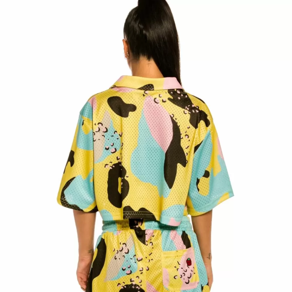 Grimey Camisa De Chica "Trespass" All Over Print - Camo | Summer 22 New