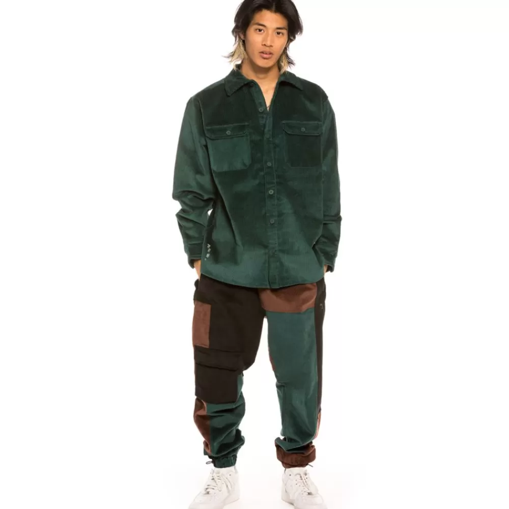 Grimey Camisa "Aged Rum" Corduroy Shirt - Green | Winter 21 Fashion