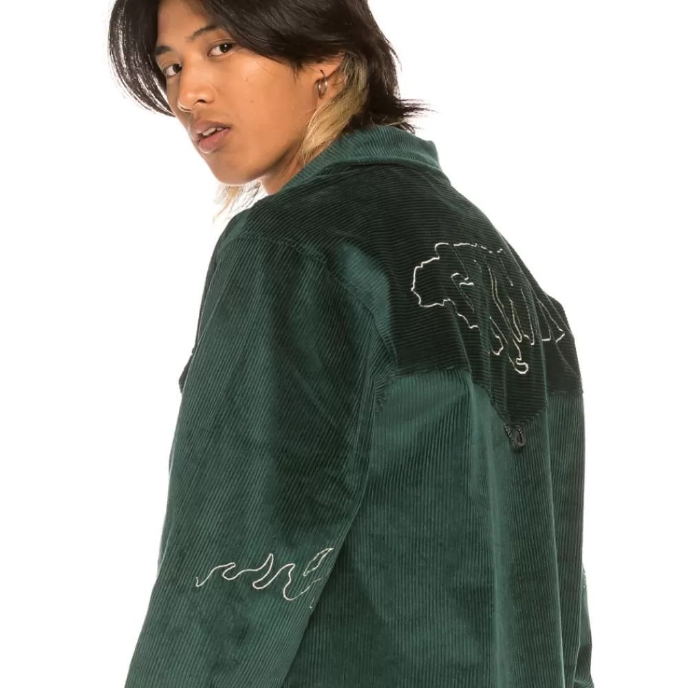 Grimey Camisa "Aged Rum" Corduroy Shirt - Green | Winter 21 Fashion