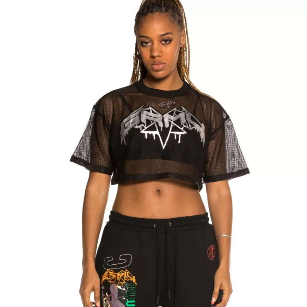 Grimey Camiseta Corta De Chica "Liveution" - Black | Spring 21 Clearance