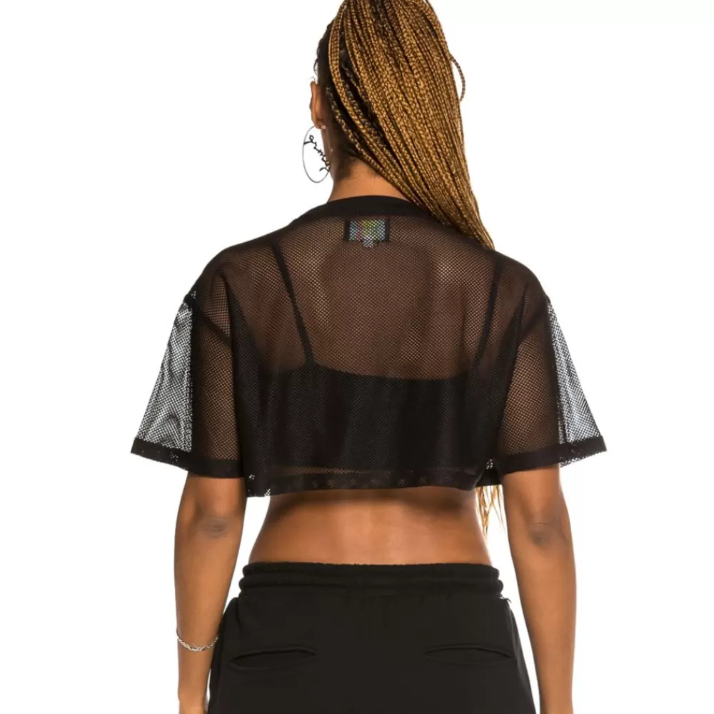 Grimey Camiseta Corta De Chica "Liveution" - Black | Spring 21 Clearance
