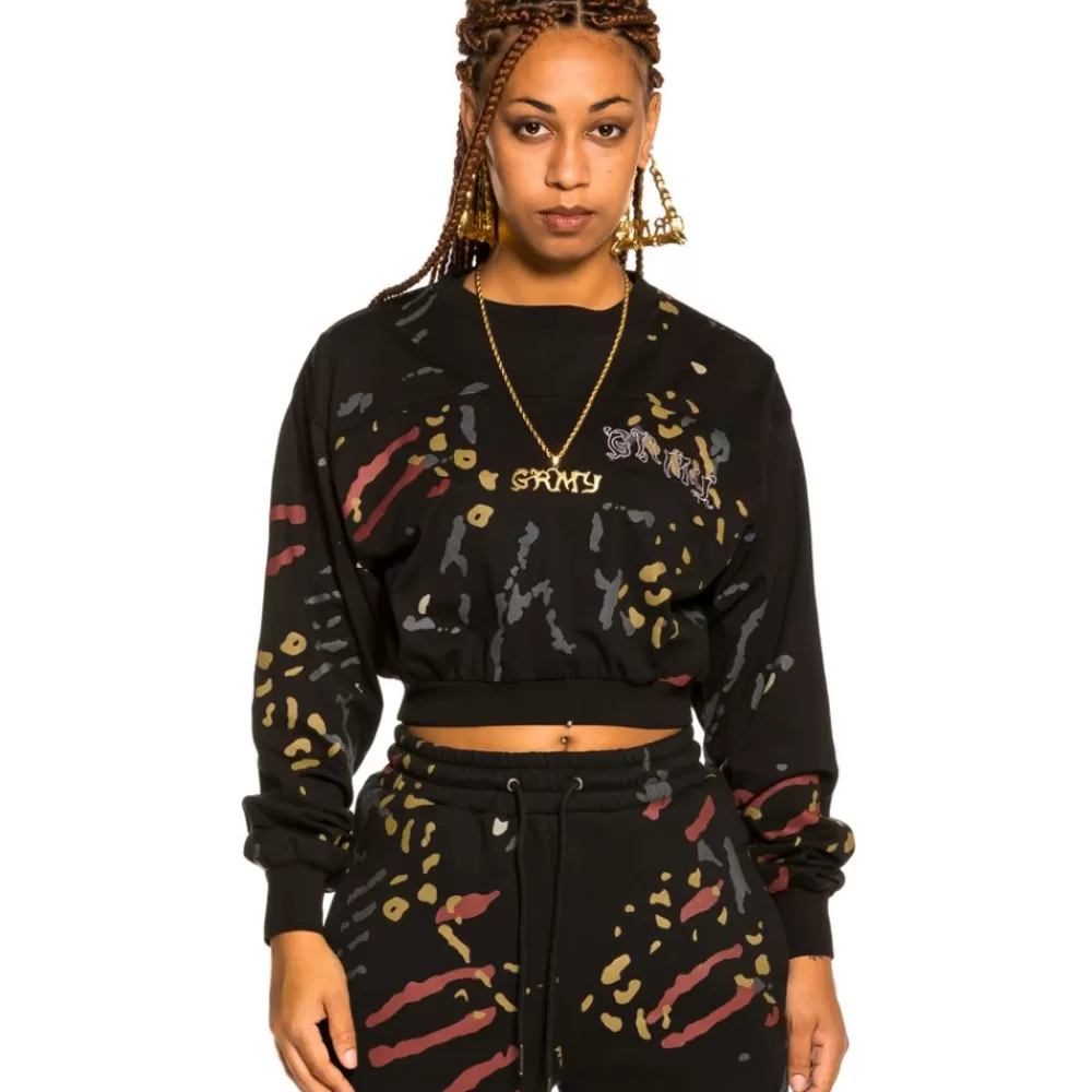 Grimey Camiseta De Chica "Jazz Thing" All Over Print Ls - Black | Fall 21 Best