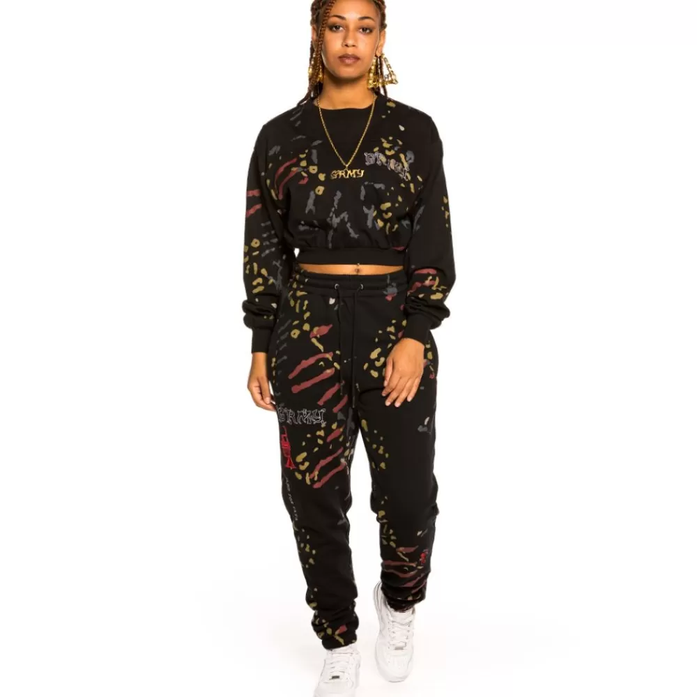 Grimey Camiseta De Chica "Jazz Thing" All Over Print Ls - Black | Fall 21 Best