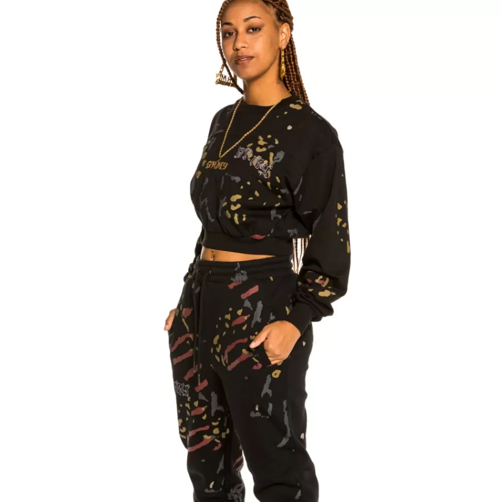 Grimey Camiseta De Chica "Jazz Thing" All Over Print Ls - Black | Fall 21 Best