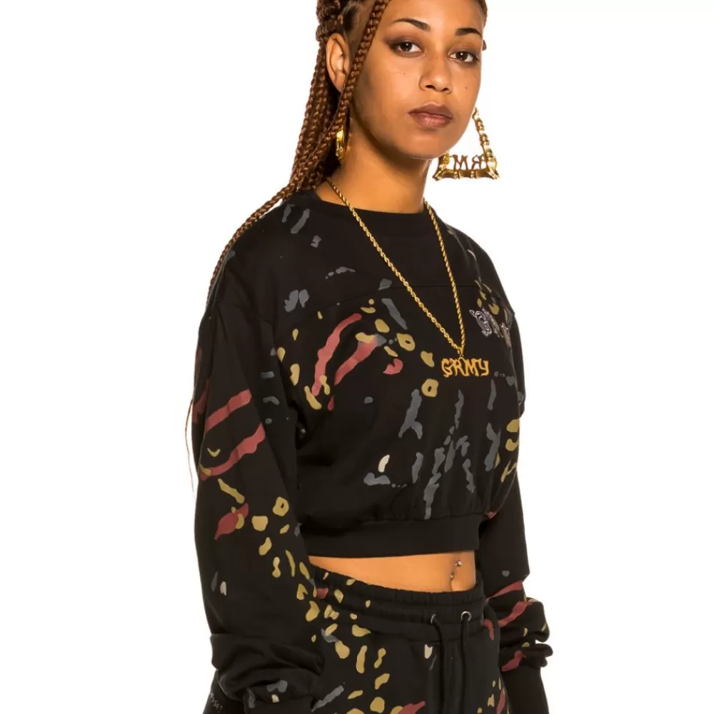 Grimey Camiseta De Chica "Jazz Thing" All Over Print Ls - Black | Fall 21 Best