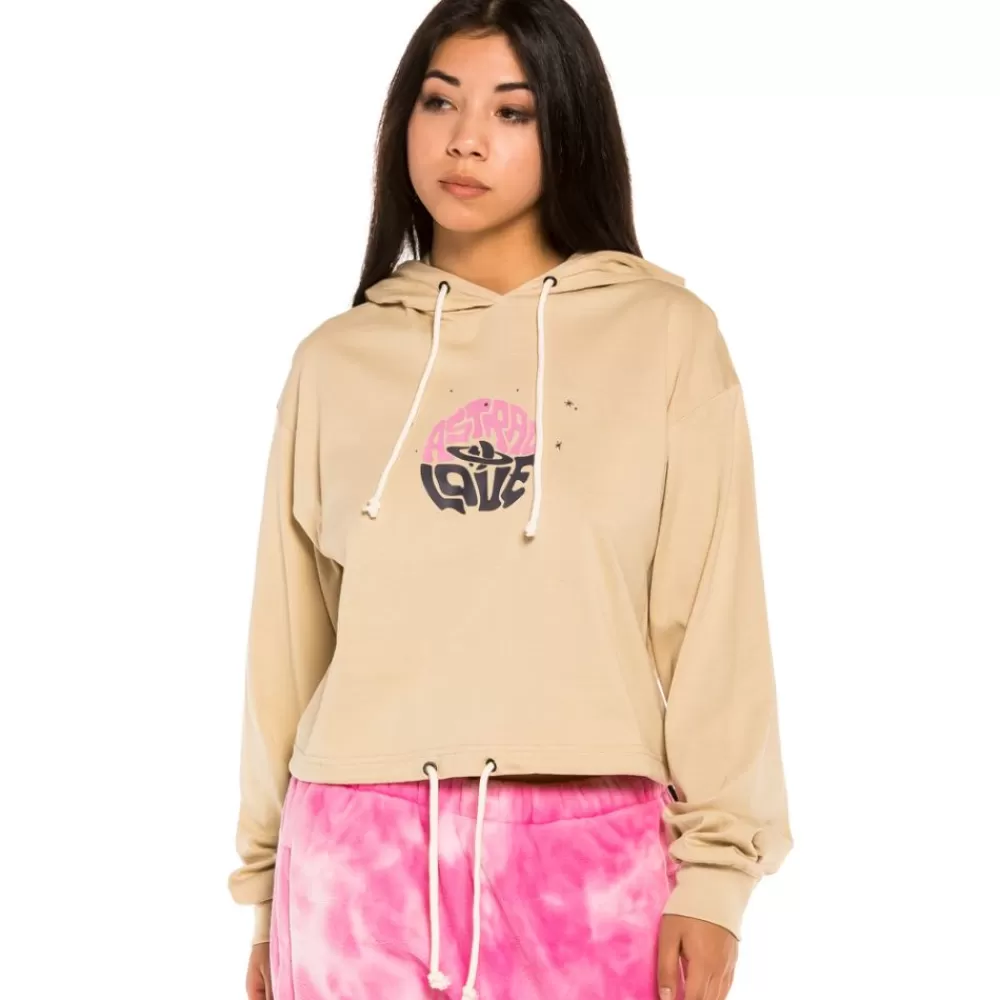 Grimey Camiseta De Chica "Space Lady" Ls Hodded - Sand | Winter 21 Hot
