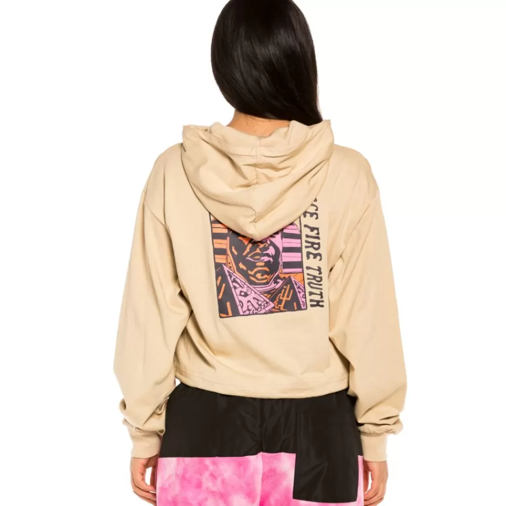 Grimey Camiseta De Chica "Space Lady" Ls Hodded - Sand | Winter 21 Hot