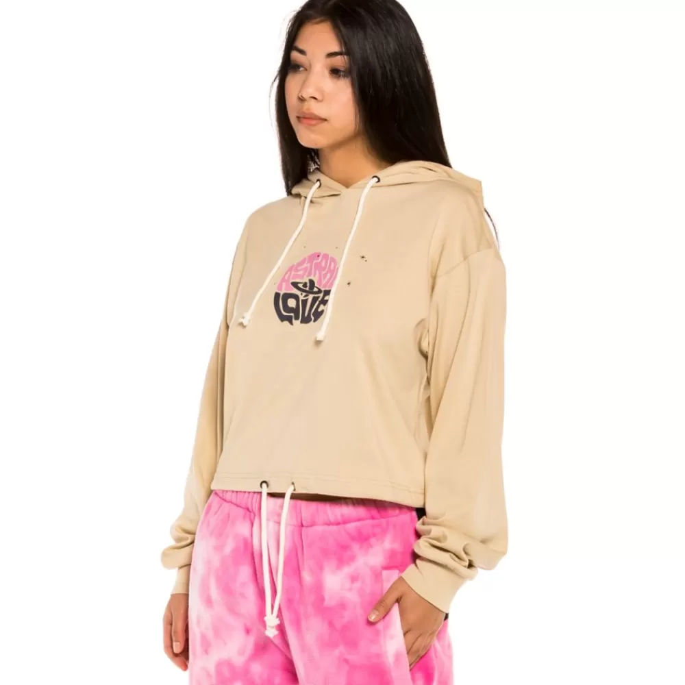 Grimey Camiseta De Chica "Space Lady" Ls Hodded - Sand | Winter 21 Hot