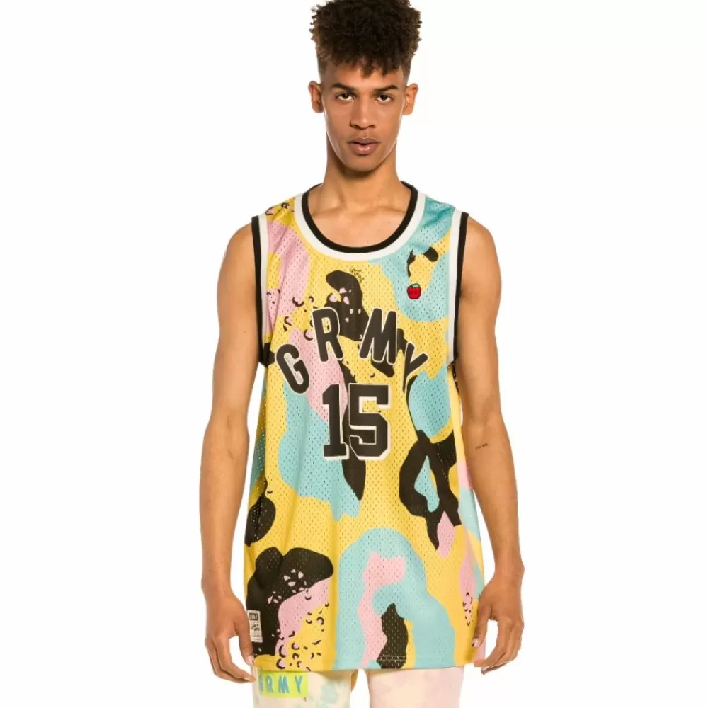 Grimey Camiseta De Tirantes Mesh "Trespass" All Over Print - Camo | Summer 22 Cheap