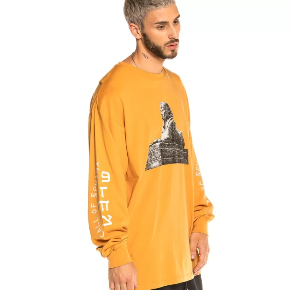 Grimey Camiseta Call Of Yore Long Sleeve Fw20 Brown Cheap
