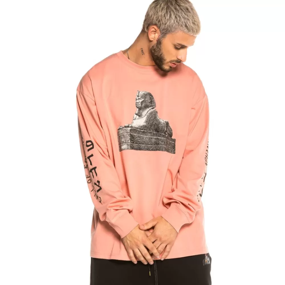 Grimey Camiseta Call Of Yore Long Sleeve Fw20 Pink Outlet