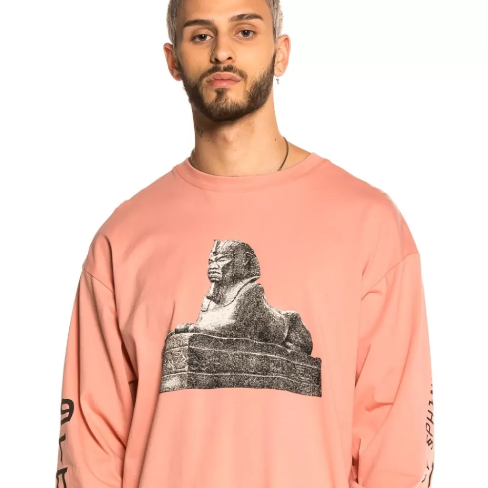 Grimey Camiseta Call Of Yore Long Sleeve Fw20 Pink Outlet