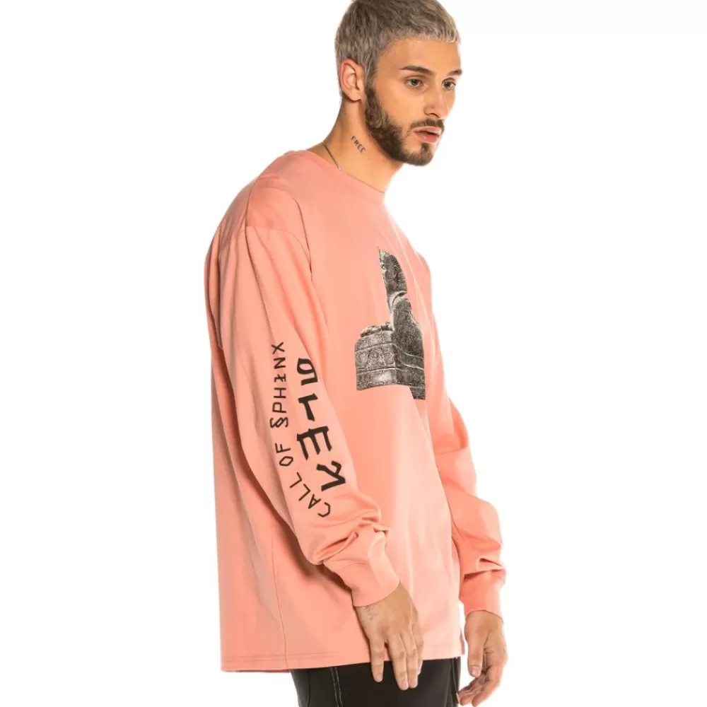 Grimey Camiseta Call Of Yore Long Sleeve Fw20 Pink Outlet