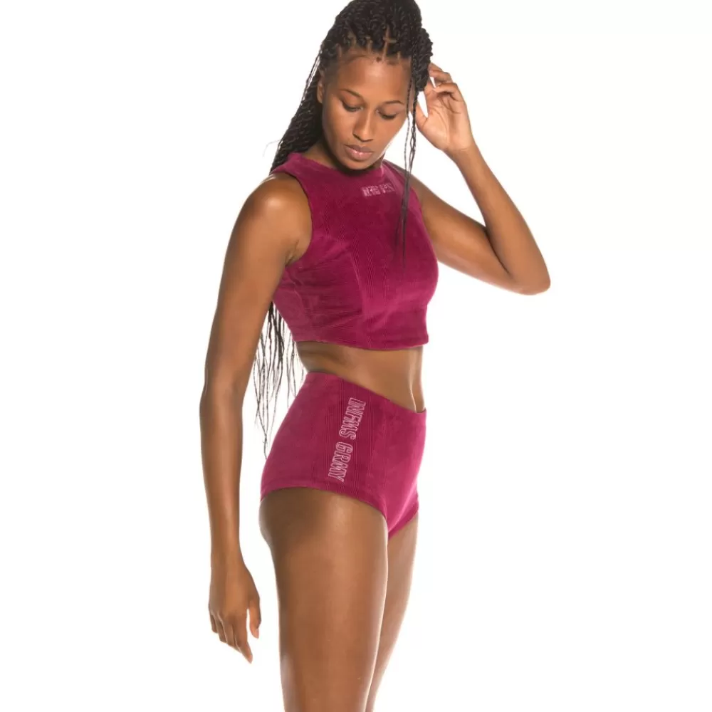 Grimey Camiseta Chica Engineering Corduroy Top Fw19 Purple Best