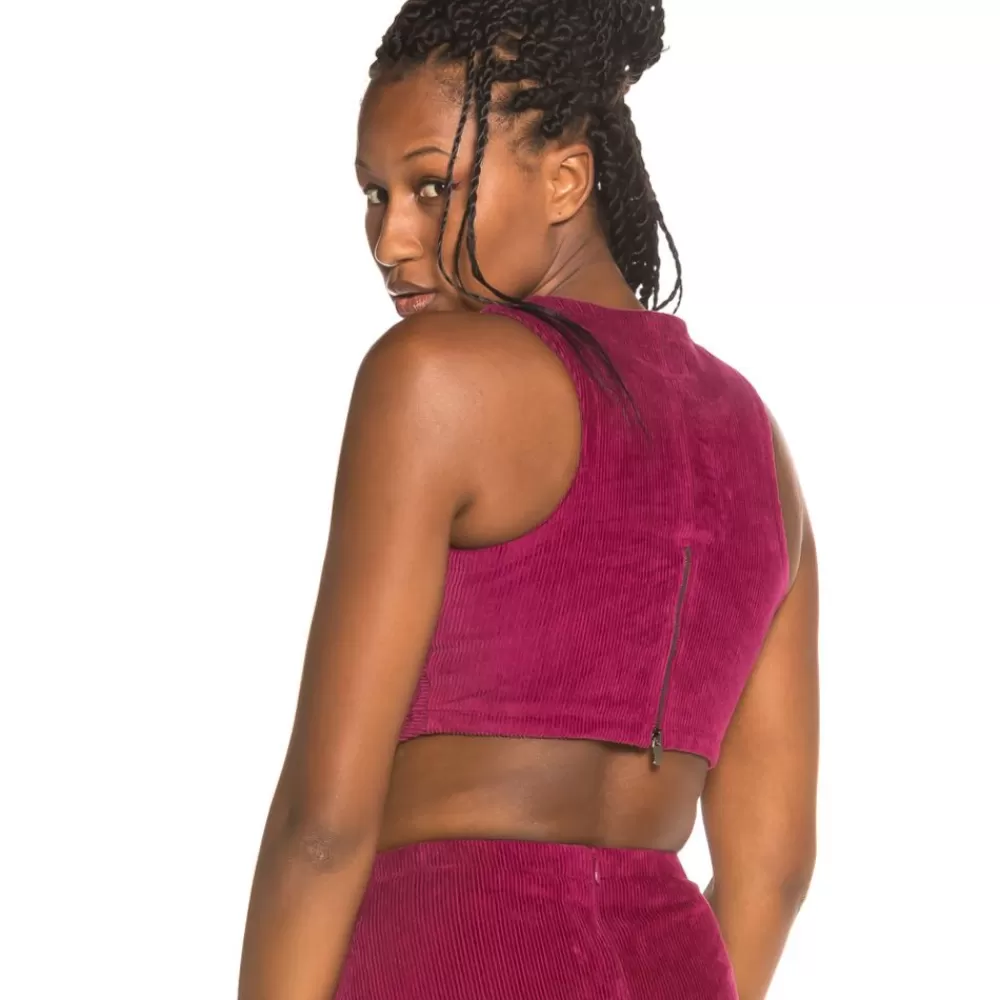 Grimey Camiseta Chica Engineering Corduroy Top Fw19 Purple Best