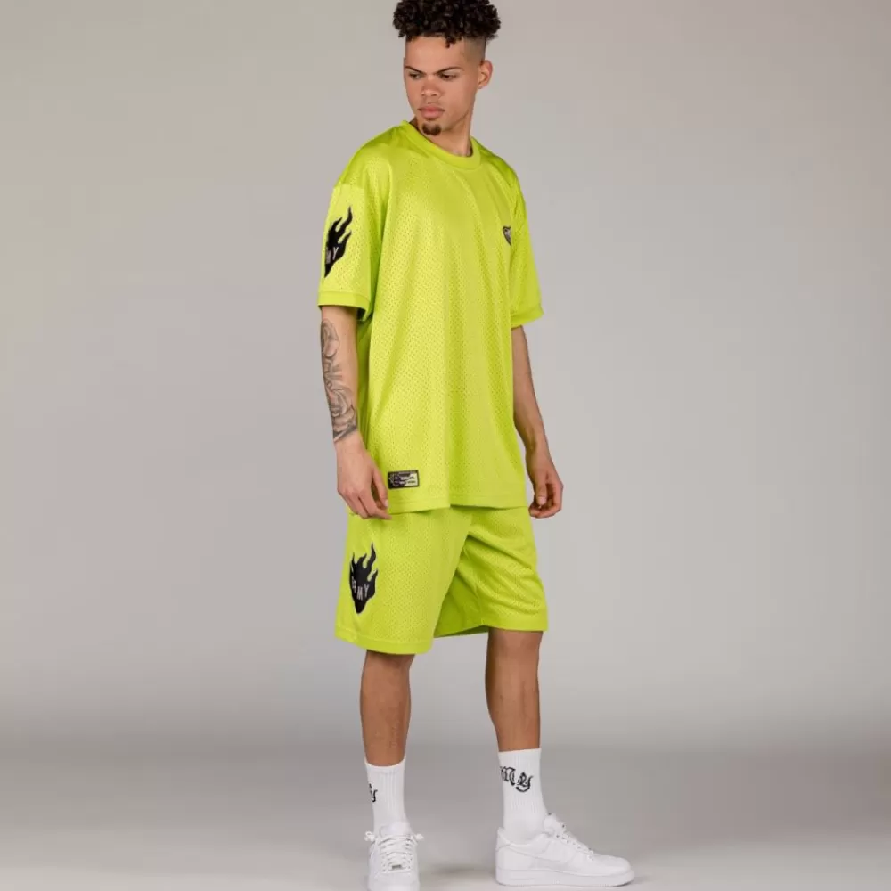 Grimey Camiseta Cloven Tongues Mesh - Fluor Lime | Summer 23 Flash Sale