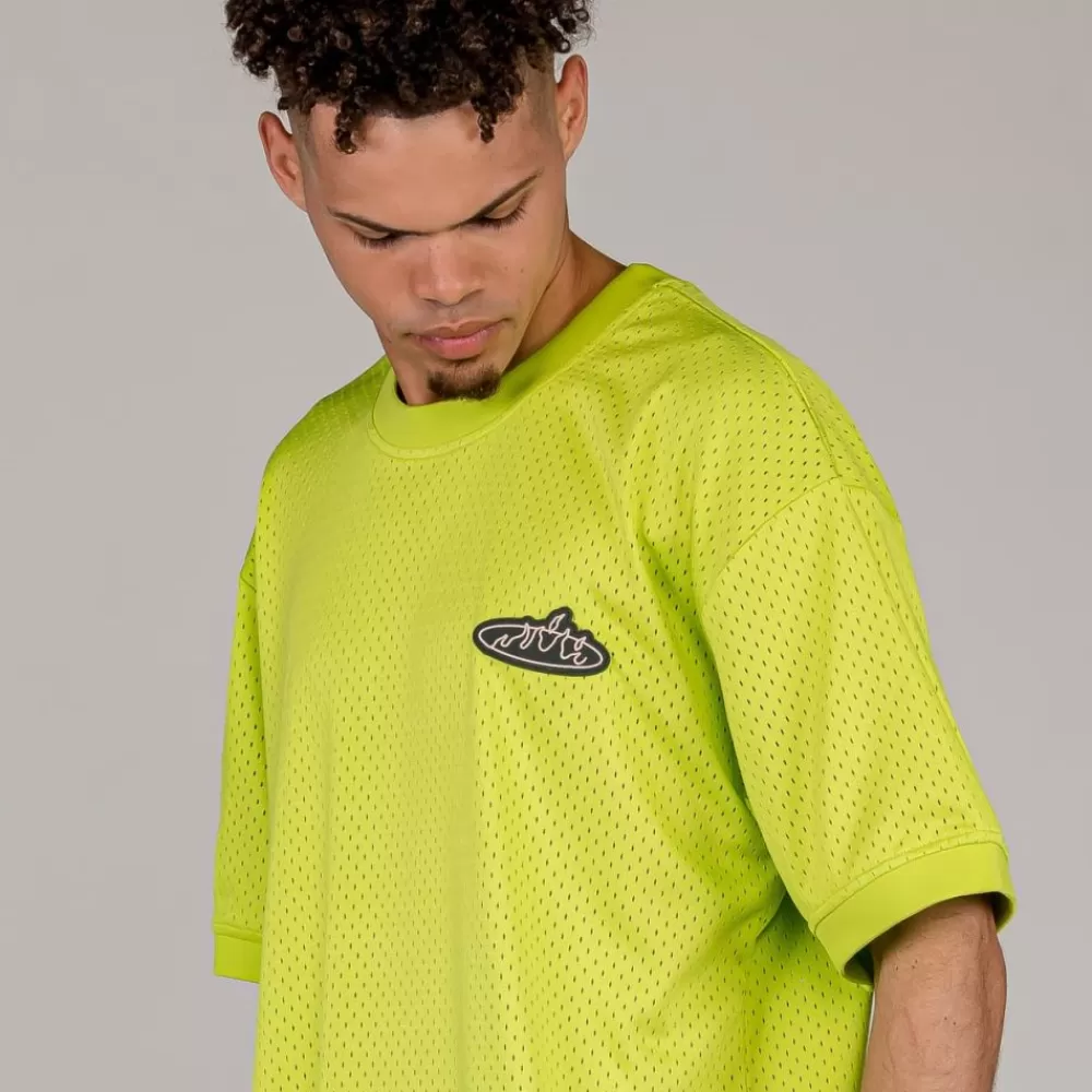 Grimey Camiseta Cloven Tongues Mesh - Fluor Lime | Summer 23 Flash Sale