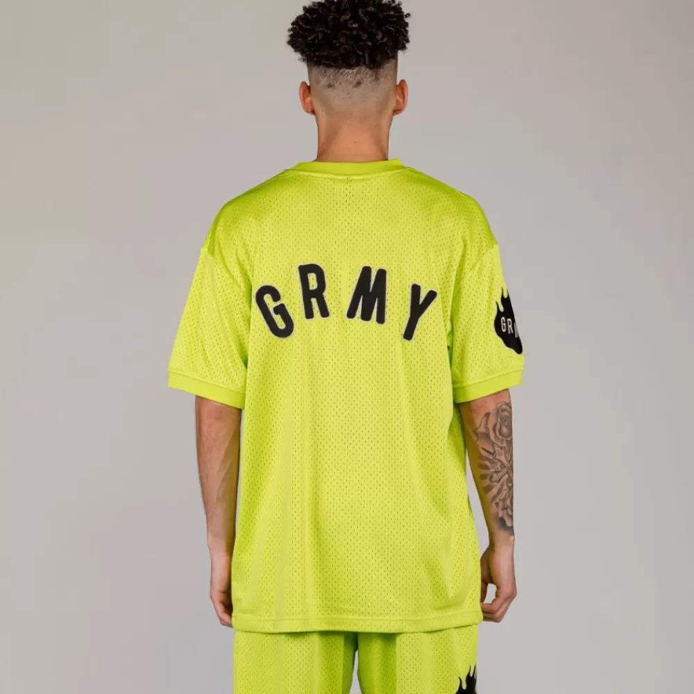 Grimey Camiseta Cloven Tongues Mesh - Fluor Lime | Summer 23 Flash Sale