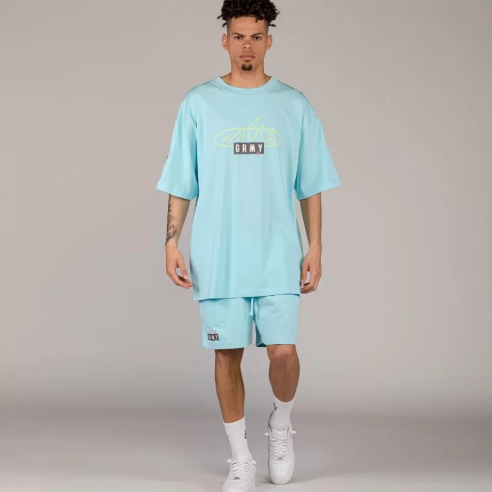 Grimey Camiseta Cloven Tongues Oversized - Blue | Summer 23 Hot