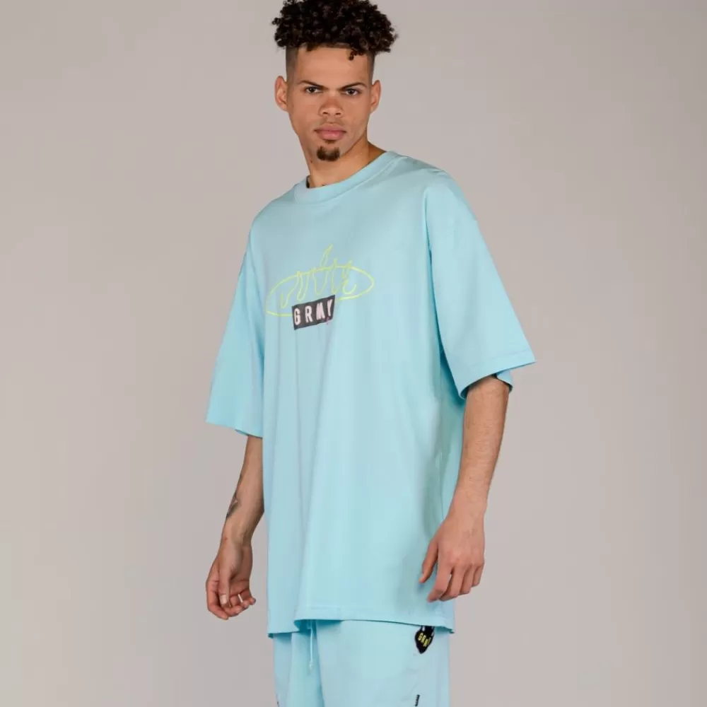 Grimey Camiseta Cloven Tongues Oversized - Blue | Summer 23 Hot