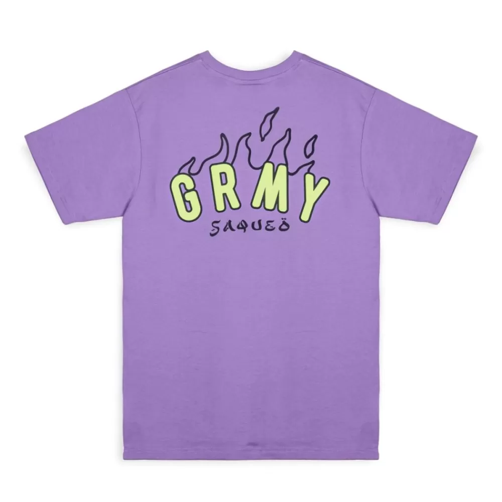 Grimey Camiseta Cloven Tongues Saqueo Regular - Violet | Summer 23 Flash Sale