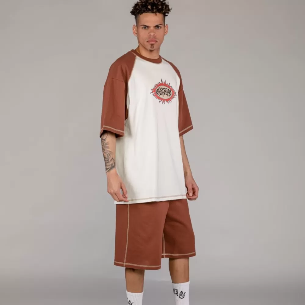 Grimey Camiseta Fire Route Bicolor - White | Spring 23 Clearance