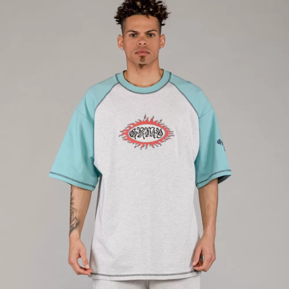 Grimey Camiseta Fire Route Bicolor Oversized - Blue | Spring 23 Shop