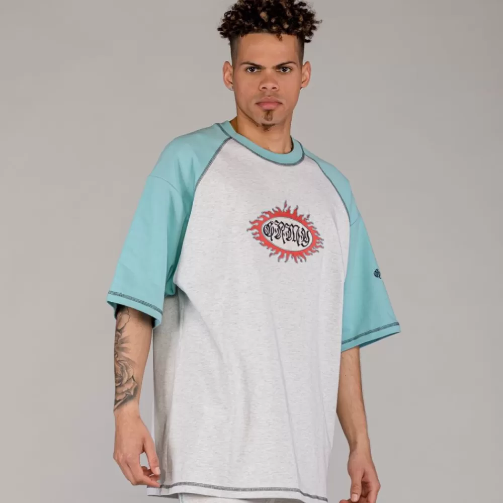 Grimey Camiseta Fire Route Bicolor Oversized - Blue | Spring 23 Shop