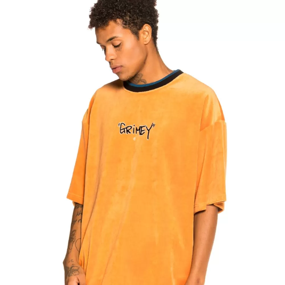 Grimey Camiseta "Gem Cutting Velvet" - Brick | Fall 21 Shop