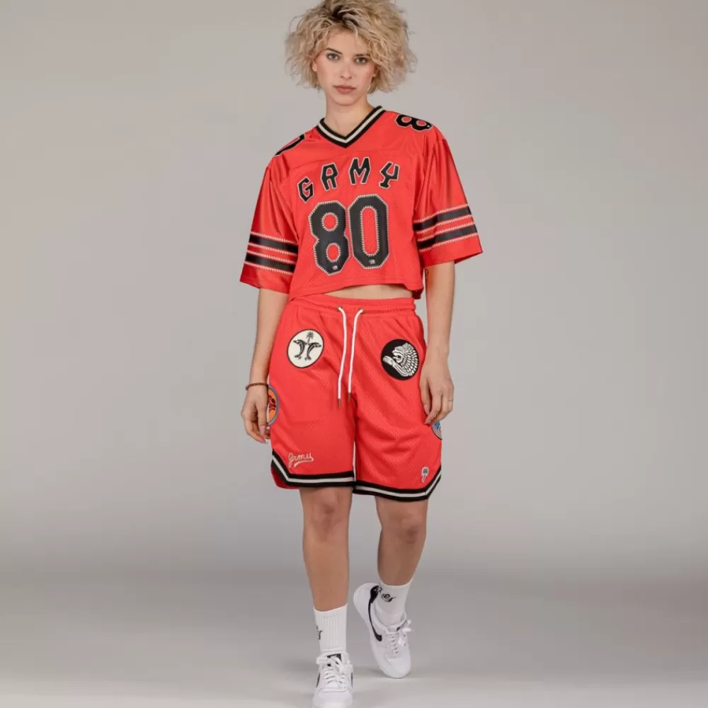 Grimey Camiseta The Clout Mesh Crop Girl - Red | Spring 23 Shop