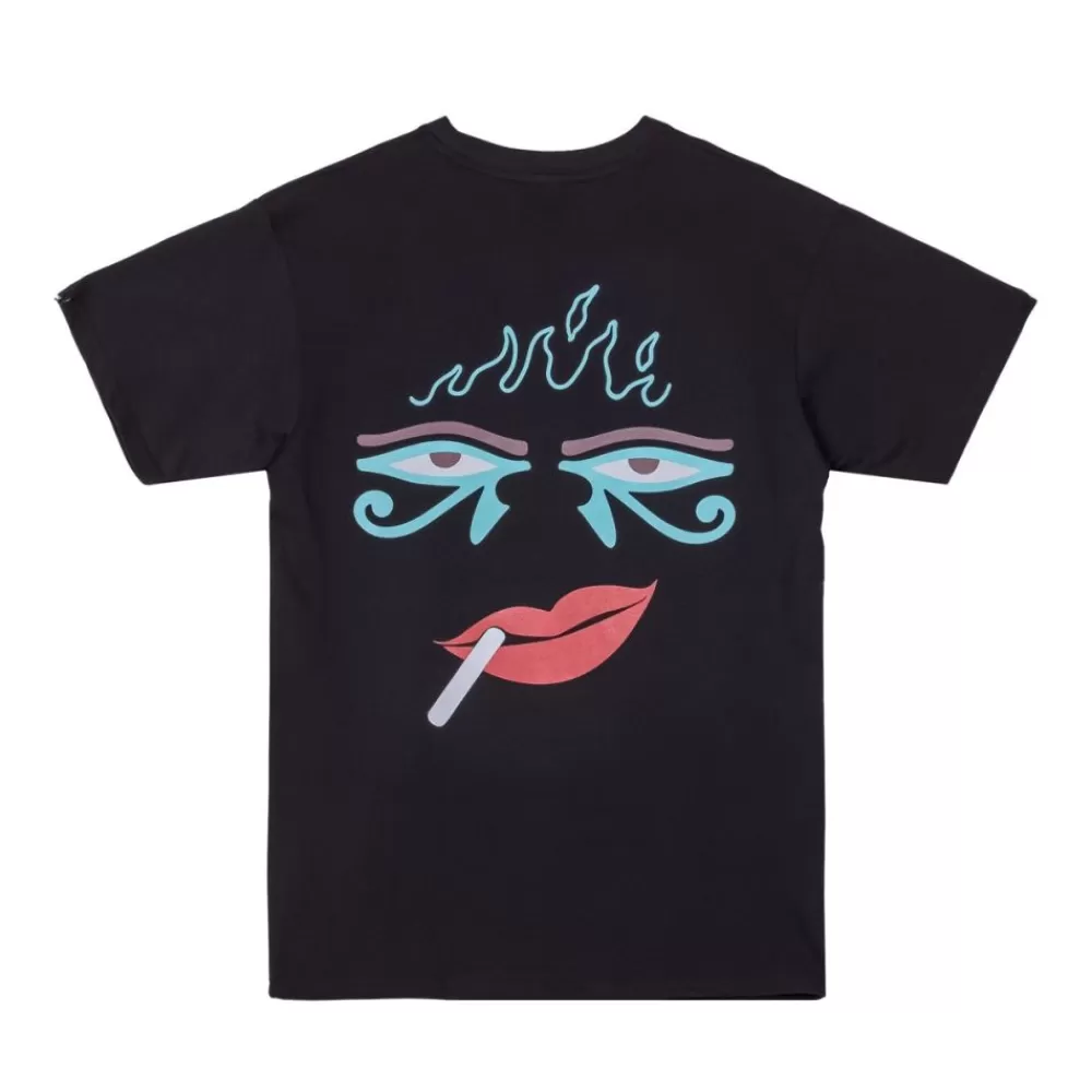 Grimey Camiseta The Light Me Up (Fire Route) - Black | Spring 23 Discount