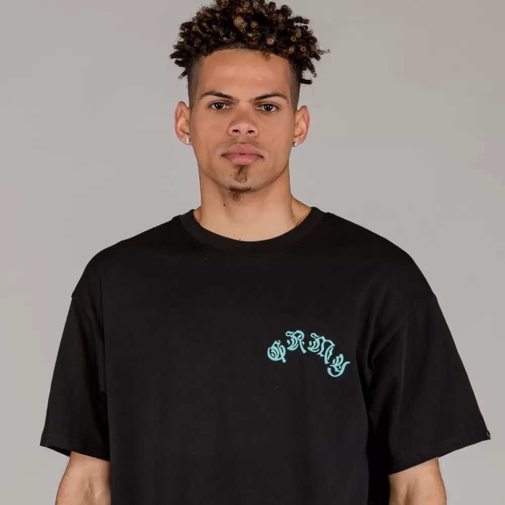 Grimey Camiseta The Light Me Up (Fire Route) - Black | Spring 23 Discount