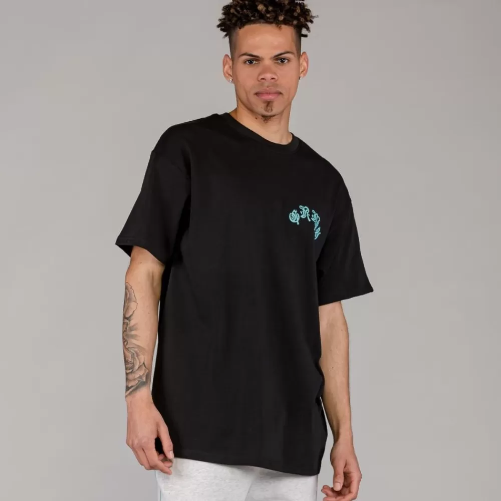 Grimey Camiseta The Light Me Up (Fire Route) - Black | Spring 23 Discount