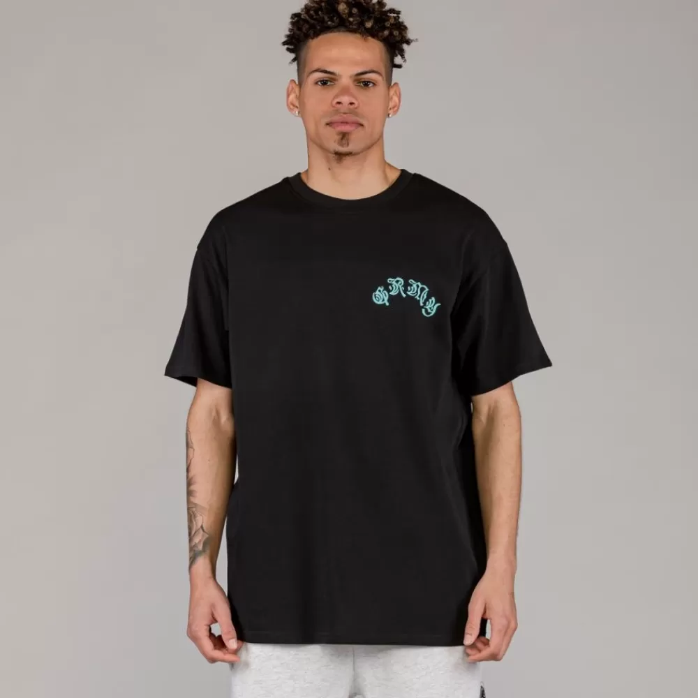 Grimey Camiseta The Light Me Up (Fire Route) - Black | Spring 23 Discount