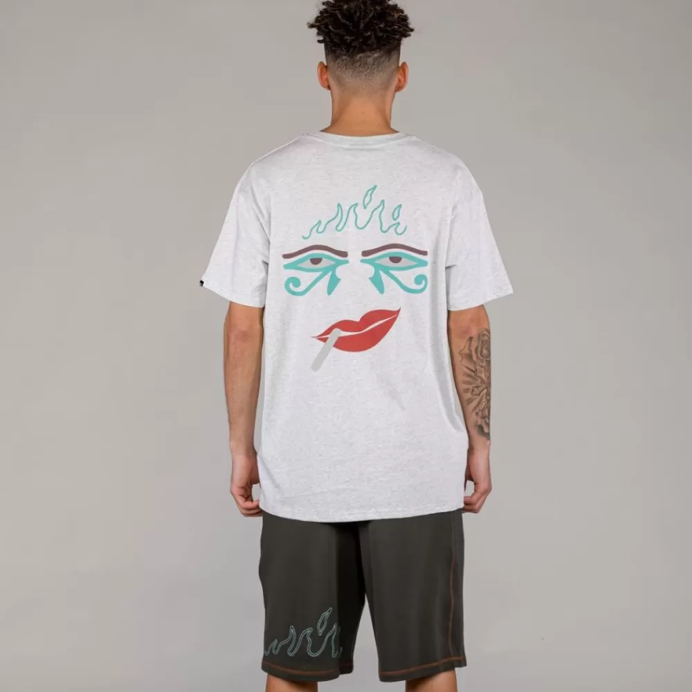 Grimey Camiseta The Light Me Up (Fire Route) - Sport Grey | Spring 23 Store
