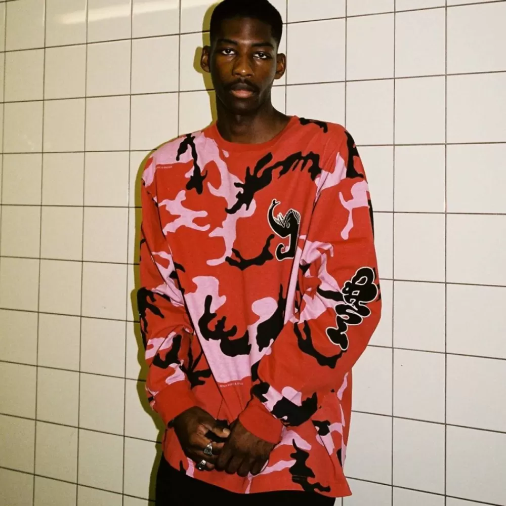 Grimey Camiseta Manga Larga All Over Print Tusker Temple - Red | Fw23 Best Sale