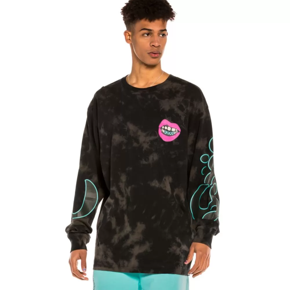 Grimey Camiseta Manga Larga "Day Dreamer" Bleached - Black | Spring 22 Sale