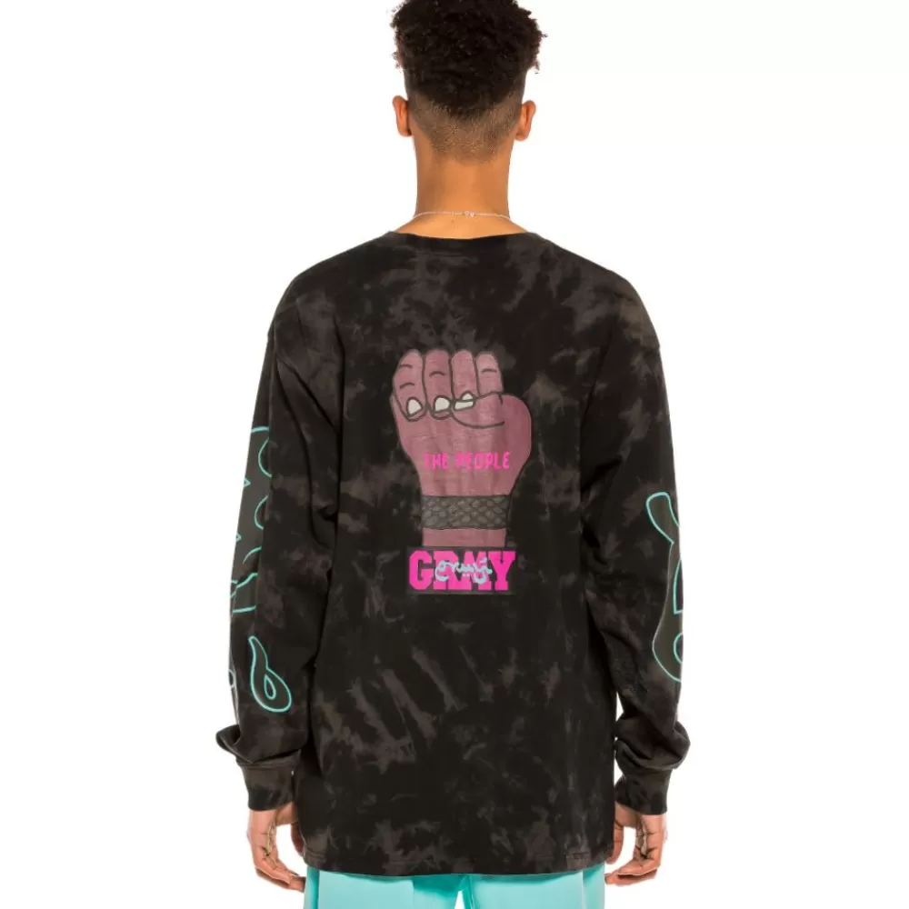 Grimey Camiseta Manga Larga "Day Dreamer" Bleached - Black | Spring 22 Sale