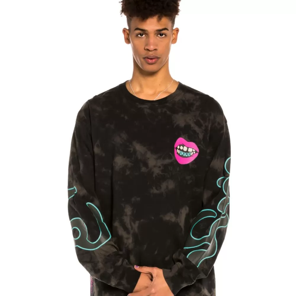 Grimey Camiseta Manga Larga "Day Dreamer" Bleached - Black | Spring 22 Sale