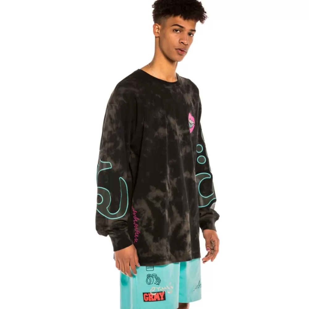Grimey Camiseta Manga Larga "Day Dreamer" Bleached - Black | Spring 22 Sale