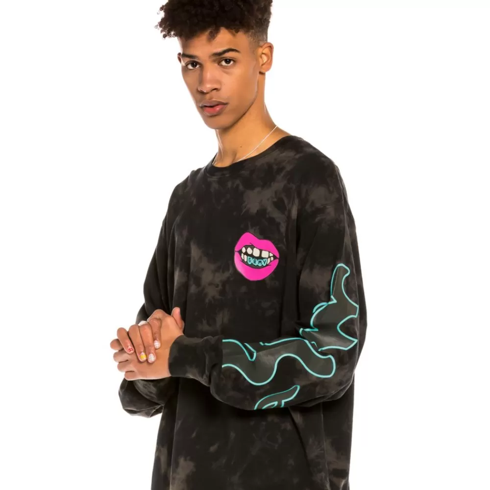 Grimey Camiseta Manga Larga "Day Dreamer" Bleached - Black | Spring 22 Sale