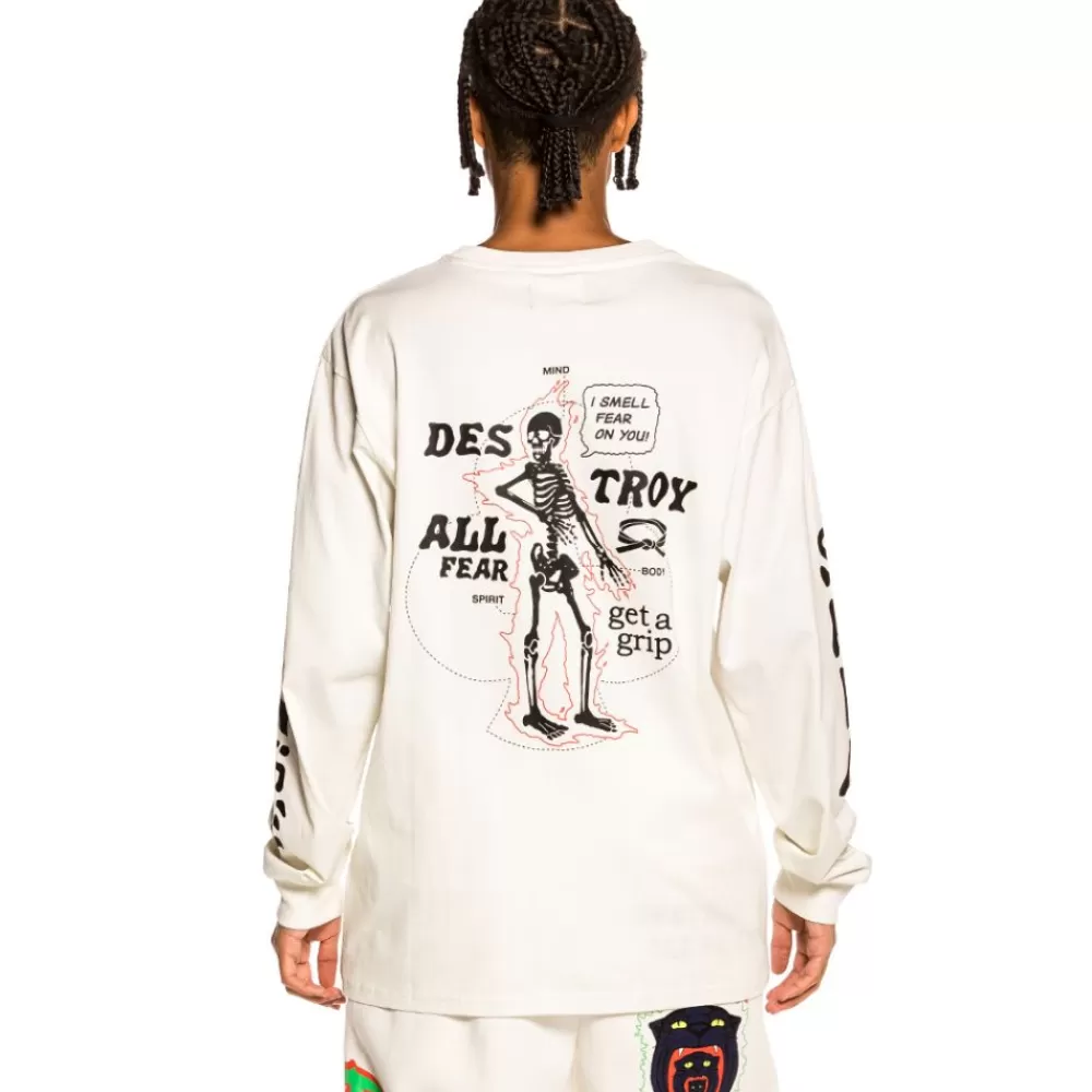 Grimey Camiseta Manga Larga "Destroy All Fear" - White | Fall 21 Shop