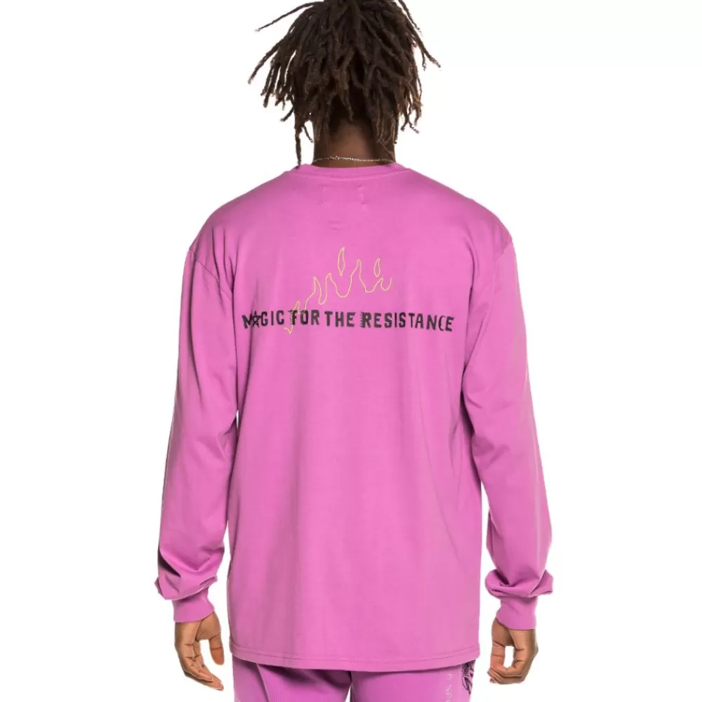 Grimey Camiseta Manga Larga "Liveution Magic 4 Resistance" Ls - Purple | Spring 21 Flash Sale