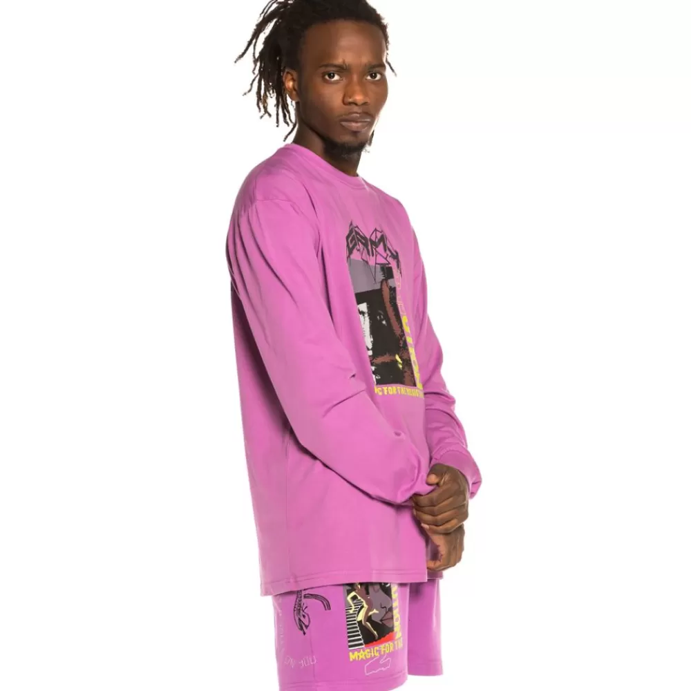 Grimey Camiseta Manga Larga "Liveution Magic 4 Resistance" Ls - Purple | Spring 21 Flash Sale