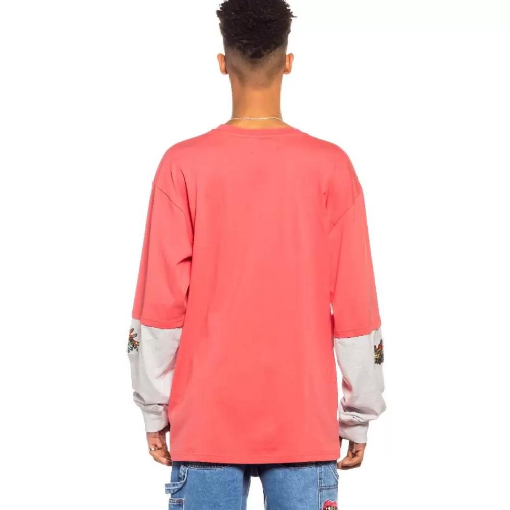 Grimey Camiseta Manga Larga Nine Winds Ls - Coral | Spring 22 Cheap